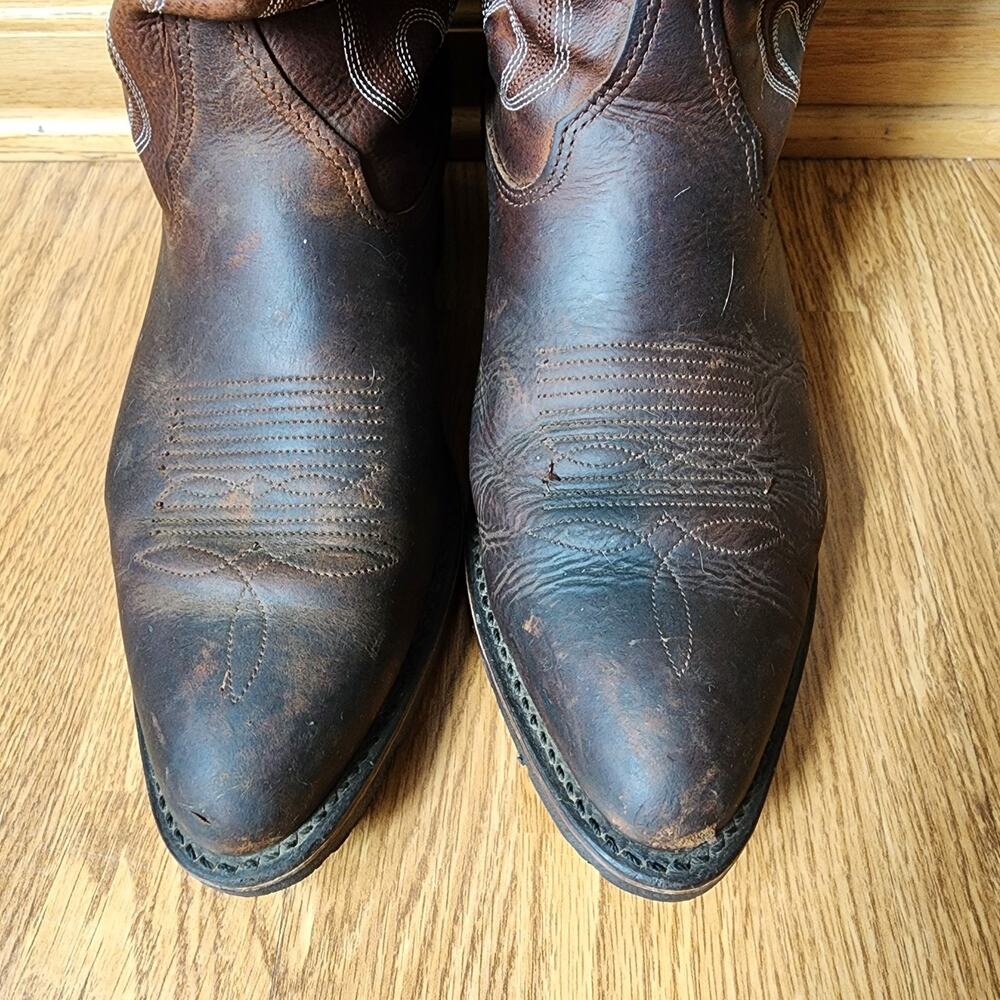 Double-H Leather Cowboy Boots Mens Size 9.5 D Pull On Work Western AG7 3282 - Picture 7 of 12